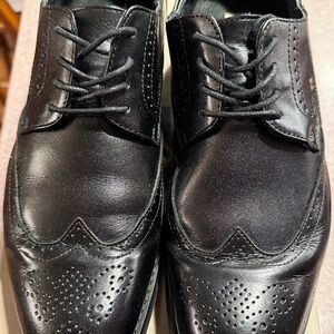 Joseph Abboud Men’s Black Leather Wingtip Oxford Shoes